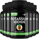 Pilules iodure de potassium comprimés - 7-paquet 130mg portions Total de 420 comprimés -Dr Emys comprimés iodure de potassium