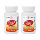 GeriCare Vitamin D 1.250mcg (50.000 IU) Hohe Potenz, unterstützt Knochendichte, Muskelgesundheit, Immunfunktion und Calciumabsorption, Einmal-A-Week-Diätsergänzung, 12 Zähler (Pack von 2)