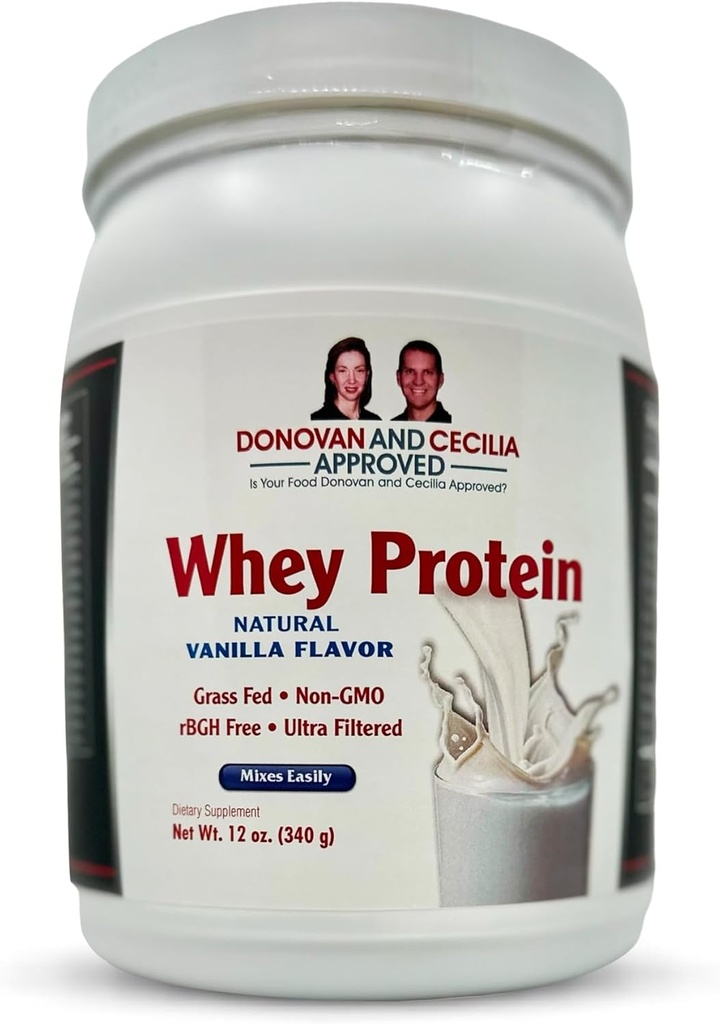 Gras Fed Whey Protein, BCAAs Rich Lean Body Protein Shake für Meal Replacement & Post Workout Recovery, 19g Protein, Keine künstlichen Süßungsmittel, Vanilla, 12 Oz