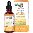 MaryRuth Organics USDA Bio Vitamin D Tropfen | Vitamin D3 Flüssigkeit | Zuckerfrei | Flüssiges Vitamin D Tropfen Immununterstützung für Infants & Kleinkinder | VIT D3 | Glutenfrei | Non-GMO | 90-150 Servierungen