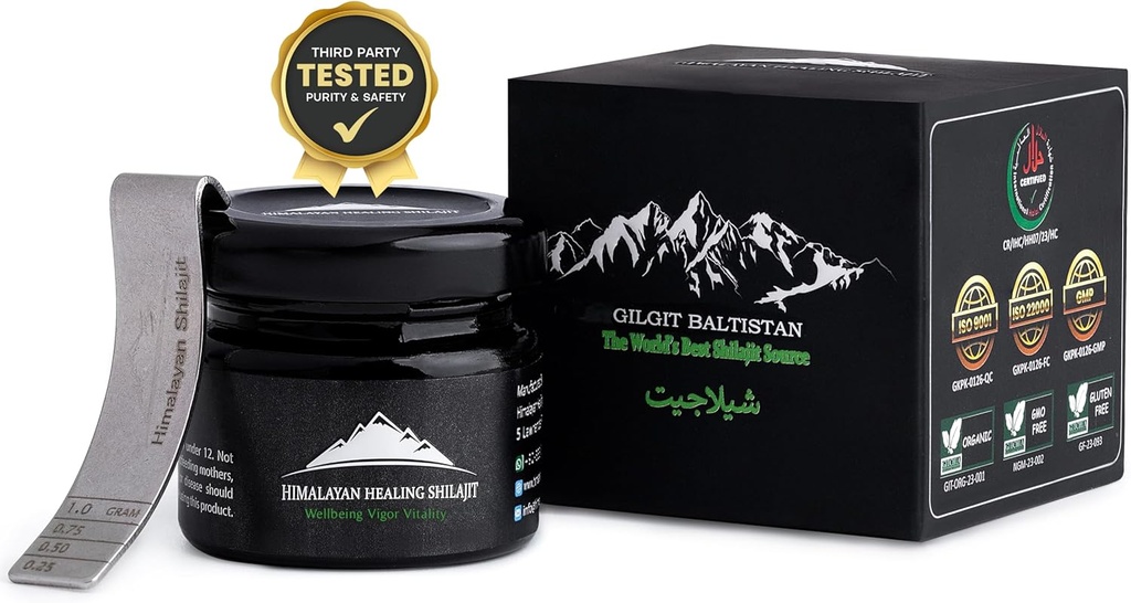 Gold Grade Himalayan Shilajit Resin für Männer & Frauen Gold Gold Grade High Potency| 100% Authentic| Enthält Fulvic Acid +85 Trace Minerals für optimale Gesundheit| 50gm