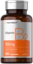 Horbäach Vitamine B2 100mg, 180 Capsules Supplément de Riboflavine, sans OGM et sans gluten