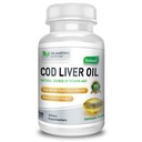 Burpless COD Liver Oil | 100 Softgels | Natürliche Quelle von Omega 3 Fettsäuren EPA & DHA | Vitamin A & D | Unterstützung Gehirn, Herz, Augen & Immune Gesundheit für Gelenke, Knochen & Muskeln Ergänzung No AfterTaste