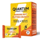 Quantum Energy Square: Energy Bar mit Koffein & 10g Protein. Köstliche gesünder Snack auf dem Go. (Vegan, Glutenfrei, Sojafrei, Dairy-frei) - Banana Nut Butter Crunch 8Pk