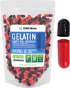 XPRS Nutra Größe 2 Leere Kapseln - 500 Graf Leere Gelatine Kapseln - Pillen DIY Kapsel Füllung - Pure Bovine Pill Gel Kapseln für Do-It-Yourself Ergänzungen (schwarz/rot)