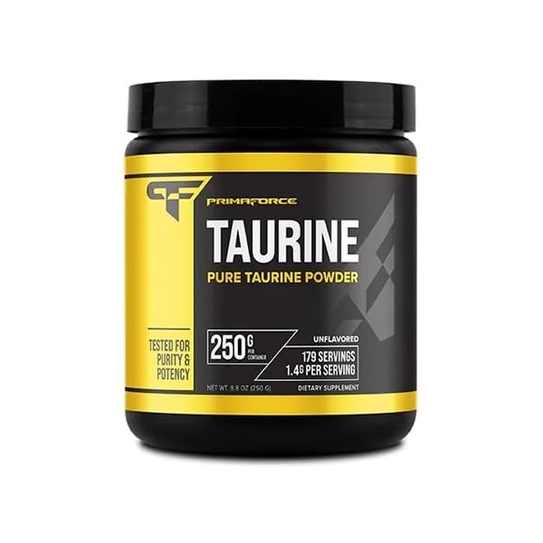 PrimaForce Taurine Powder, 250 Gramm - Non-GMO & Gluten Kostenlose Ergänzung