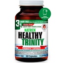 Natren Healthy Trinity Probiotics Supplement - 60 Milch- und glutenfreie Gelkapseln - Verbesserung der Darm- und Verdauungsgesundheit, - 30 Milliarden CFU - Lactobacillus Acidophilus, Bifidobacterium, Bulgaricus
