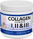 Collagen Powder Type I, II & III. Hydrolyzed Collagen and Hyaluronic Acid, Net Wt 6.3 Oz Supports Articulation, Skin, Hair and Nails. Collagen Powder 1, 2, 3.
