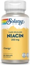 SOLARAY Niacine Timed-Release 250mg, Vitamine B3.