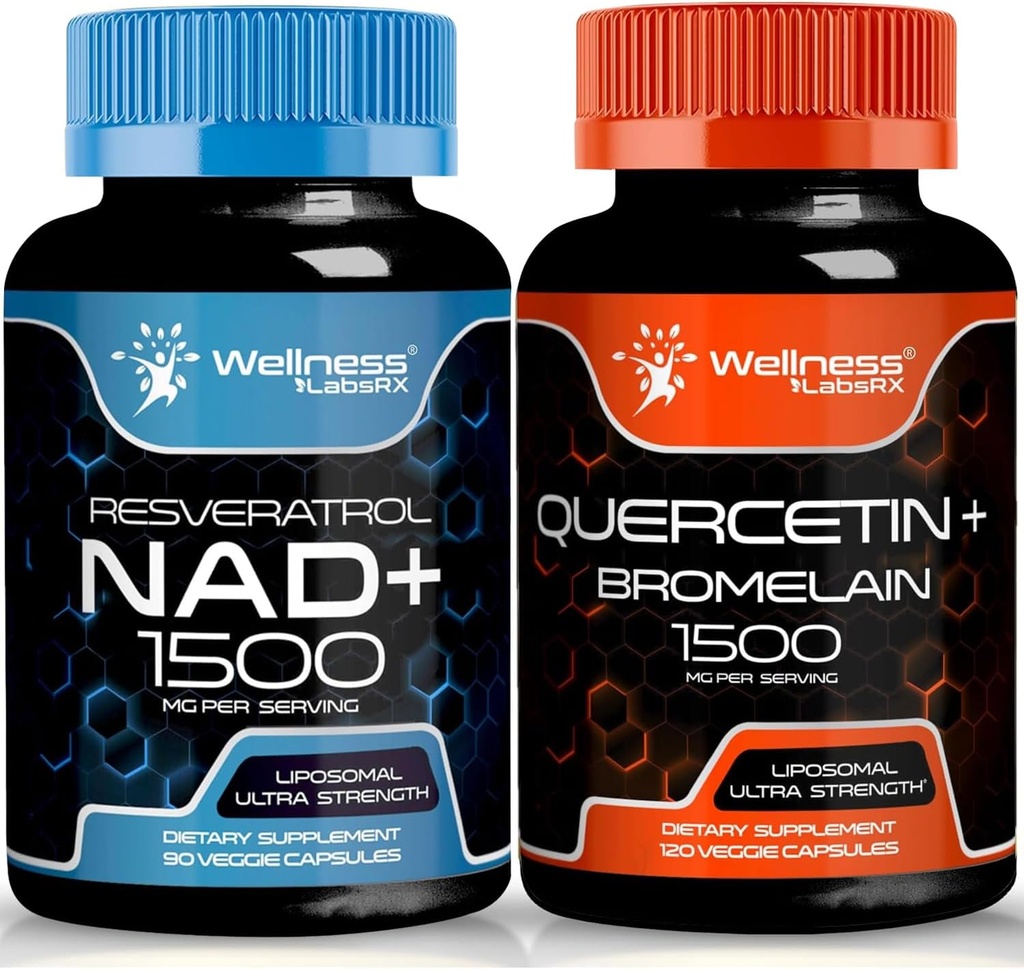 WELLNESS LABSRX Quercetin mit Bromelain | NAD Ergänzungskapseln