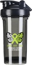 Butterfly Non Hodgkin Lymphom Cancer Awareness 18 Unnce Shaker Bottle Drink Mixer Leak-proof Pre Workout Protein Shakes Meal Replacement Shakes Bottles 500ML/18 Oz Black&-3&-3