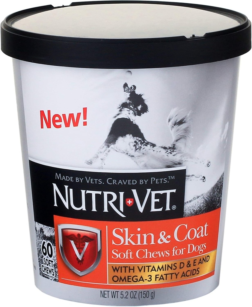 Nutri-Vet Gesunde Haut und Mantel Soft Chew, 60 Count