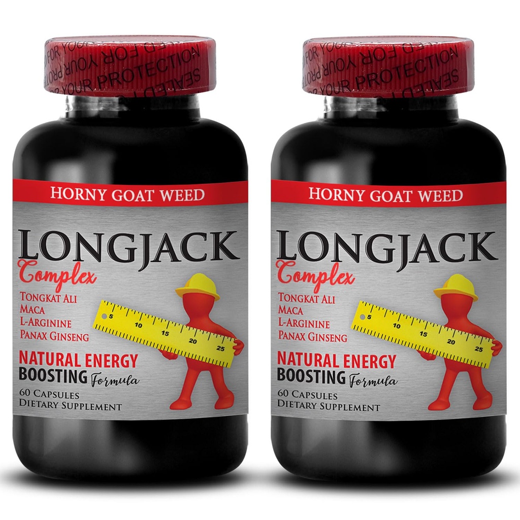 Natürliche männliche Enchantment Pillen erhöhen Größe und Länge - LONGJACK Größe UP (All Natural Formula) - tongkat ali Extract - Longjack für Herren - tongkat ali Complex - 2 Flaschen 120 Kapseln