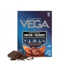 Vega Protein + Recovery - 30g Protéines végétales par portion, Chocolat, 12 sachets de 1,6oz, 5g BCAA, Probiotiques, NSF certifié, pour Shakes & Smoothies, (Packaging May Vary)