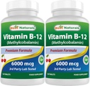 Best Naturals Vitamin B-12 als Methylcobalamin (Methyl B12), 6000 mcg 120 Sublingual Tablets (120 Count (Pack von 2))