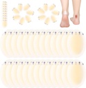 Tarpop 100 Pcs Blister Bandages Hydrocolloid Blister Pads für Ferse Wasserdichte Gel-Adhäsive Bandagen Protektoren für Feet Toes(Single Style)