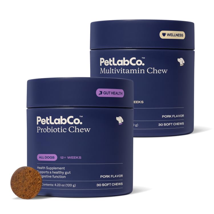 PetLab Co. – Multi-Vitamin & Dog Probiotic Bundle: Kaubare Multivitamine für Hunde unterstützen Gesundheit & Dog Probiotics, um juckende Haut, okziale Loose Hocker und gesunde Hefeproduktion zu unterstützen