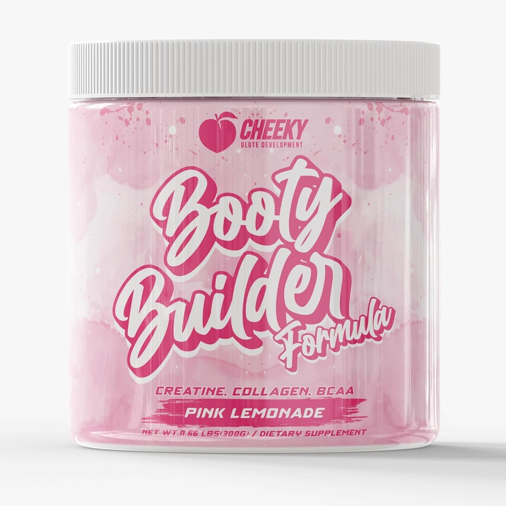 Booty Pump Formula - Pink Lemonade Creatine Blend für Damen, BCAAs & Collagen, Muskelaufbau & Booty Growth Enhancer, Grit-Free Formula Creatina Para Mujeres Queratina Para Musculos