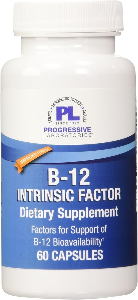 Progressive Labs B-12 Intrinsic Factor Supplement, 60 Zähler