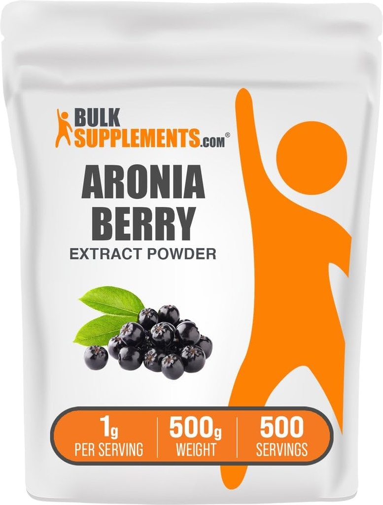 BulkSupplements.com Aronia Extract Powder - Aronia Berry Extract, Chokeberry Supplement - Glutenfrei, 1g pro Servierung, 500g (1.1 lbs) (Pack von 1)