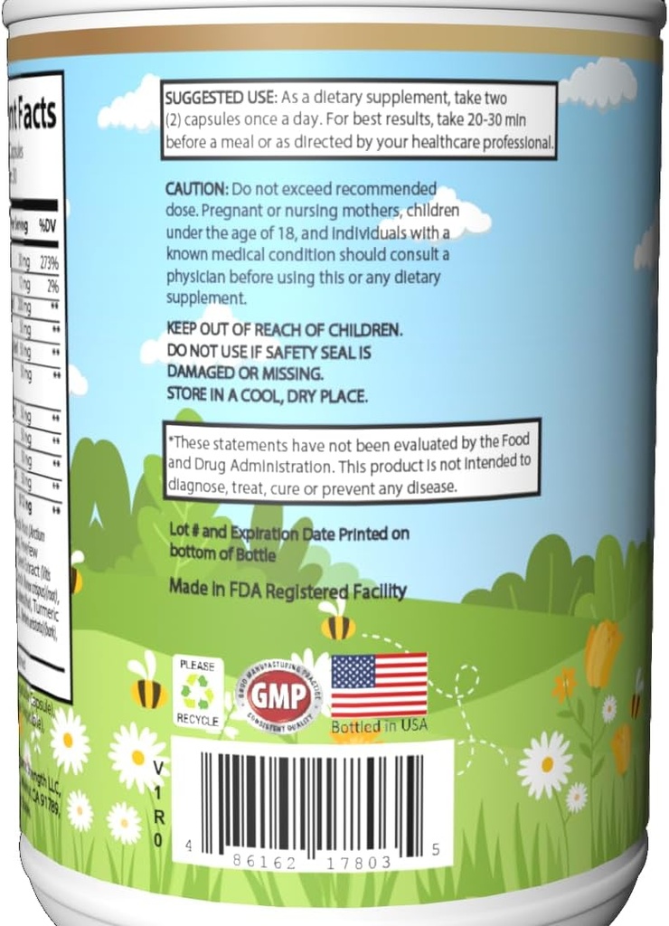 Liver Support - Premium Blend with Milk Thistle, Artichoke, Beetroot & More - Unterstützt Metabolismus & Verdauungsenzyme - 60 Veggie Kapseln - Blended in USA