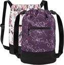 [2-Pack] Flex Cinch Drawstring Gym Tasche für Frauen mit Graphic Designs | Durable Lightweight Gym Cinch Bags | Toll für Gym Tasche, Reisen und Übernachten