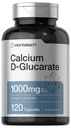 Horbäach Calcium D-Glucarate 1000mg | 120 Kapseln | Non-GMO, Glutenfreie Ergänzung