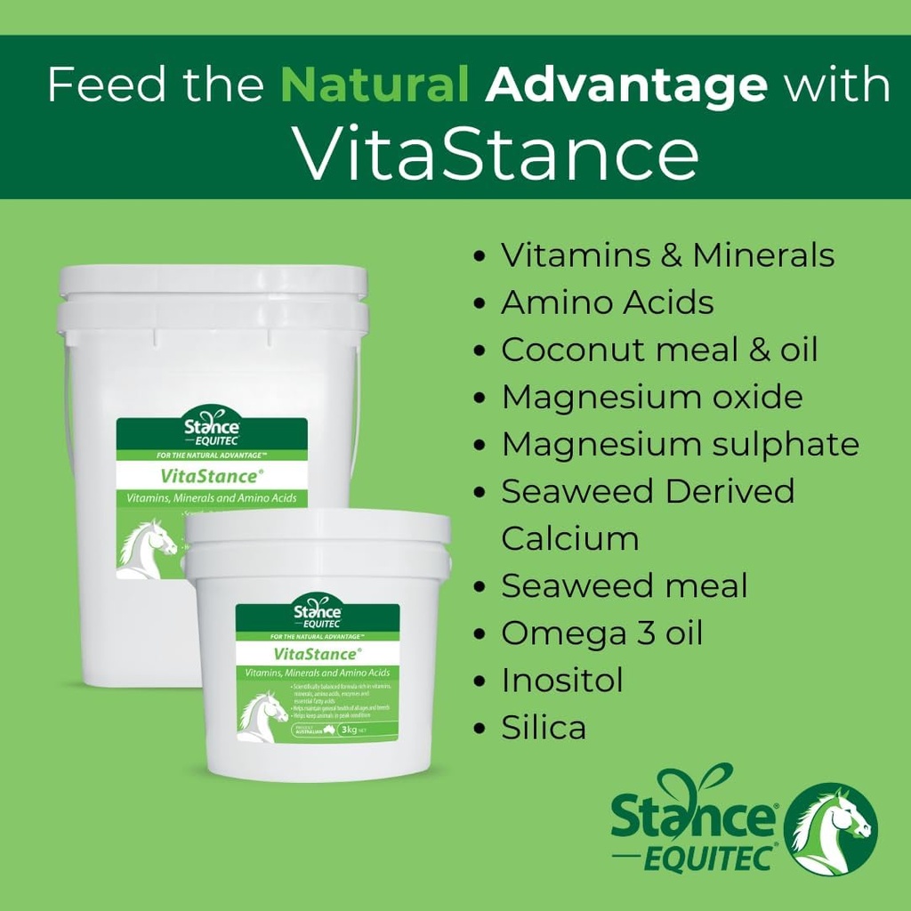 Stance Equitec VitaStance Vitamin, Mineralische und Aminosäureergänzung für Pferde, 28,5 lb