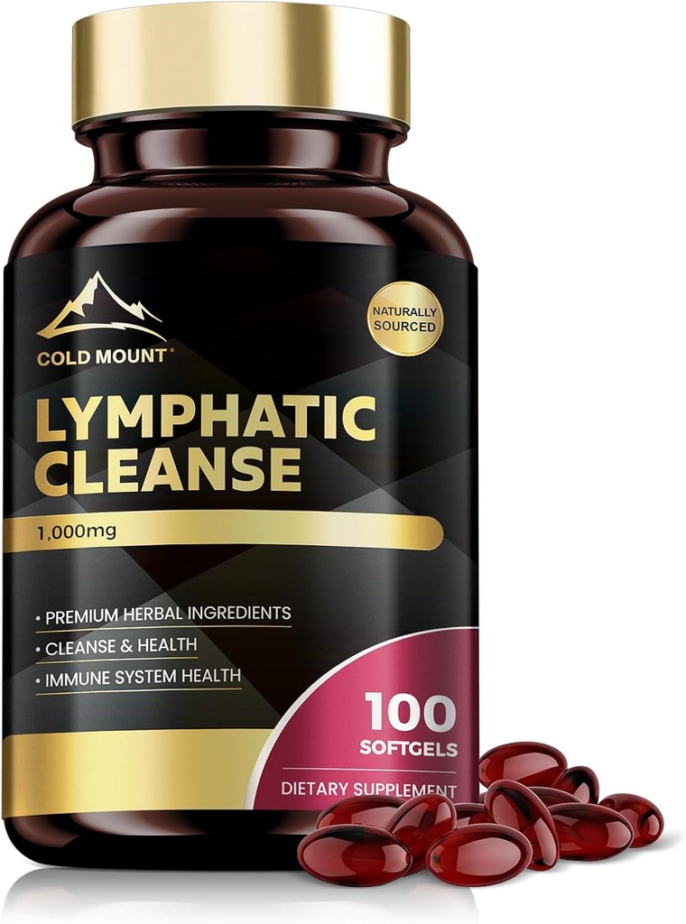 Cold Mount Lymphatic Drainage Supplement - Support Immune Health, Cleanse & Health, 100 Capsules