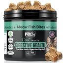 Pet Chef Meow Bites: Premium Pro & Prebiotic Digestion Cat Treats - Améliorer la digestion - Mieux tan Fortiflora Probiotiques pour les chats - Arrêts Chat Vomissements Tous les âges
