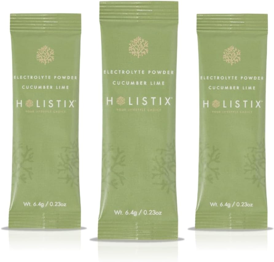 Holistix Elektrolyt Pulver: Zero Sugar Hydration | Verbessert mit Icelandic Marine Algae | Natural Flavors | Keto & Paleo Friendly | 12 Stick Packs (Cucumber-Lime)