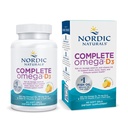 Nordic Naturals Complete Omega-D3, Saveur de citron - 60 gels souples - 565 mg Omega-3 + 70 mg GLA + 1000 UI Vitamine D3 - EPA & DHA - Peau saine, cognition et humeur positive - Non-OGM - 30 portions