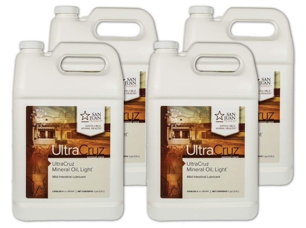 UltraCruz - sc-395544 Mineralöl Light Supplement für Pferde, Vieh und Hunde, 4 x 1 Gallon