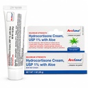 Crème hydrocortisone – 1 once Eczema crème avec Aloe Vera – crème anti démangeaisons Premium – Idéal pour les crachats, les démangeaisons, les piqûres d'insectes, la dermatite, les détergents, les bijoux