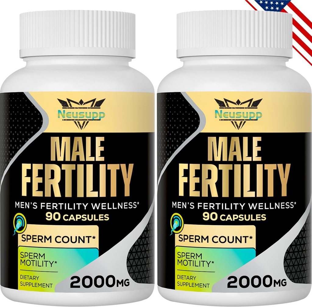 Fertilitätsergänzungsmittel für Männer, männliche pränatale Vitamine -Optimale Spermienzahl, Beweglichkeit und Stärke, 2000MG Mens Fertilitätsergänzungen mit Maca Wurzel für Empfängnis - Packungen von 2