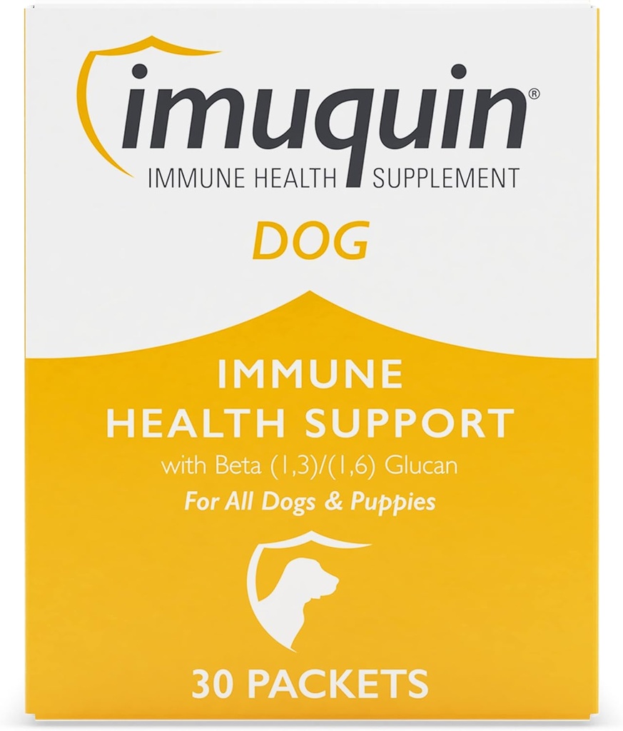 Nutramax Imuquin Immun Health Supplement Pulver für Hunde und Welpen - Mit Beta Glucans, Marine Lipiden, Vitamine und Mineralien, 30 Packungen