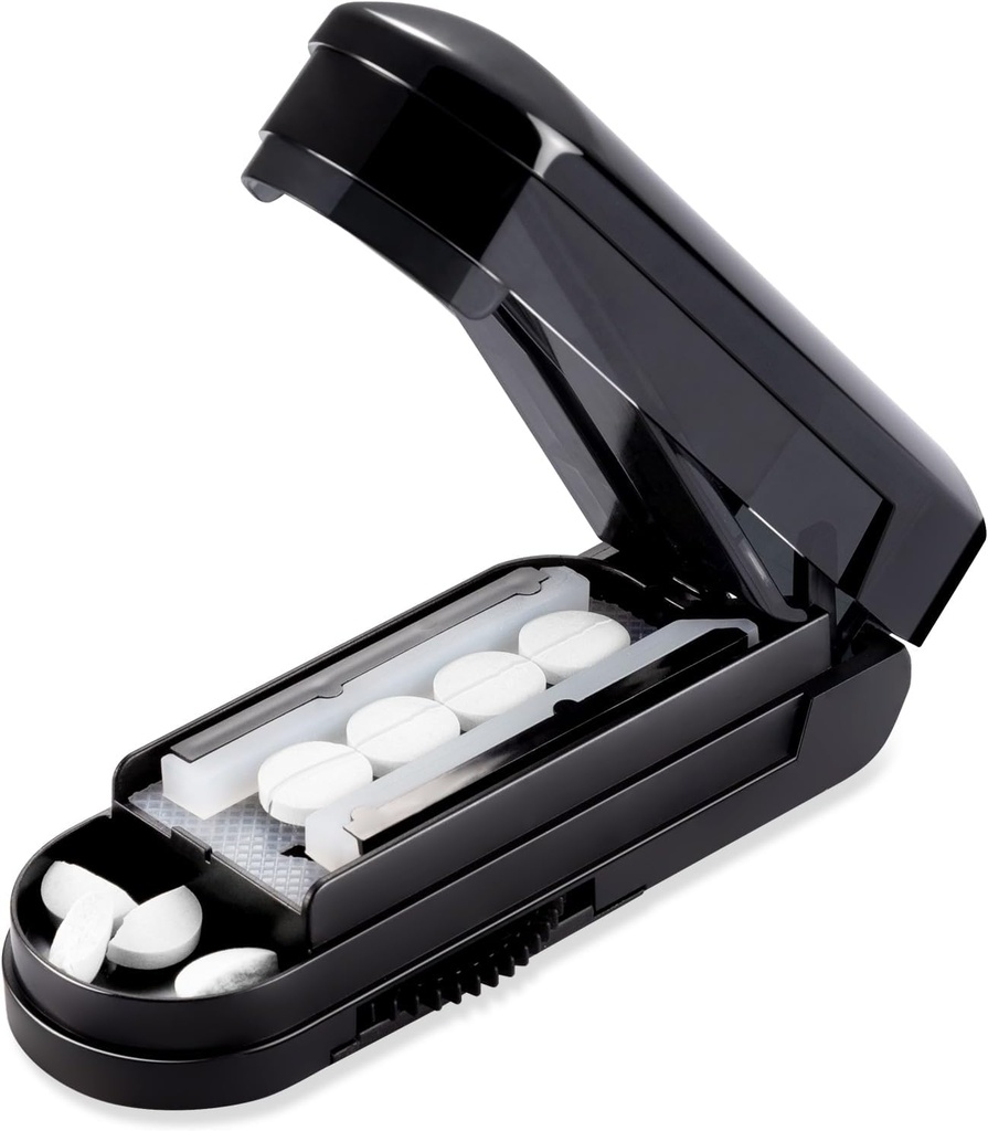 Découpeur de pilule portable, Découpeur réglable, pour vitamines, suppléments et médicaments, sans BPA, facile à utiliser