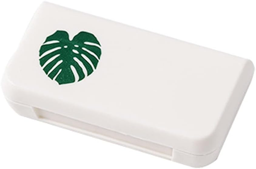 SagaSave Travel Pille Case 3 Komponenten Tragbare Pille Case Dustproof und Feuchtigkeit-Proof Tägliche Pille Fall Kleine Pille Box für Vitamine, Fischöl, Nahrungsergänzungsmittel (Türkchenblatt)