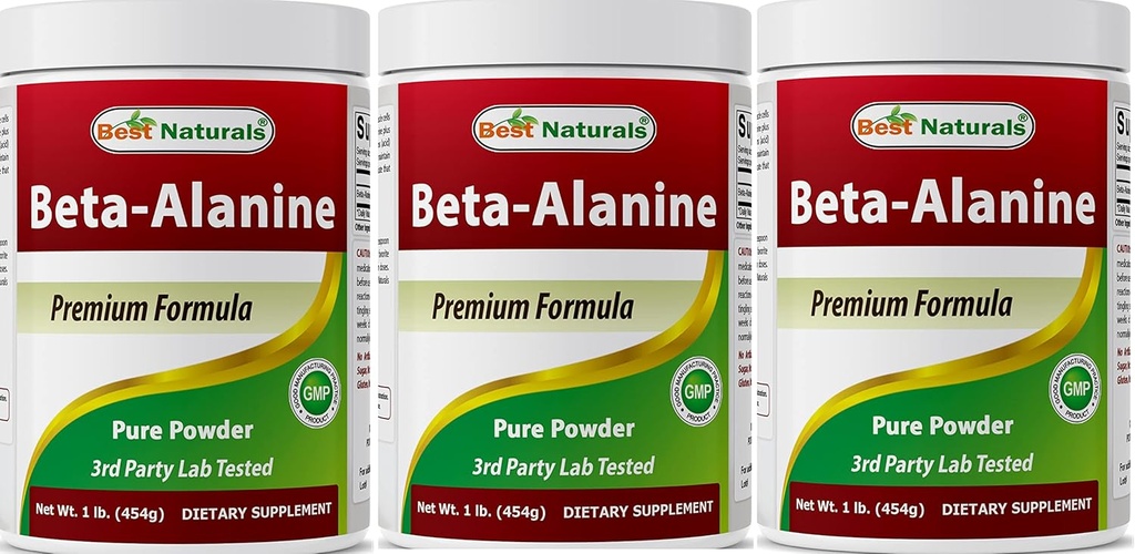 Beste Natur Beta Alanine reines Pulver 1 Pfund (1 LB (Pack von 3))