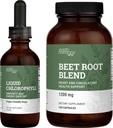 Harmonie Terre Chlorophylle liquide et racine de betterave en poudre et mélange de jus - 2 Fl Oz et 120 capsules