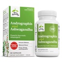 Terry naturellement Andrographis et Ashwagandha - Supplément de support du système immunitaire - Soutien Énergie et réponse au stress sain - Supplément de support énergétique - 60 capsules (60 portions)