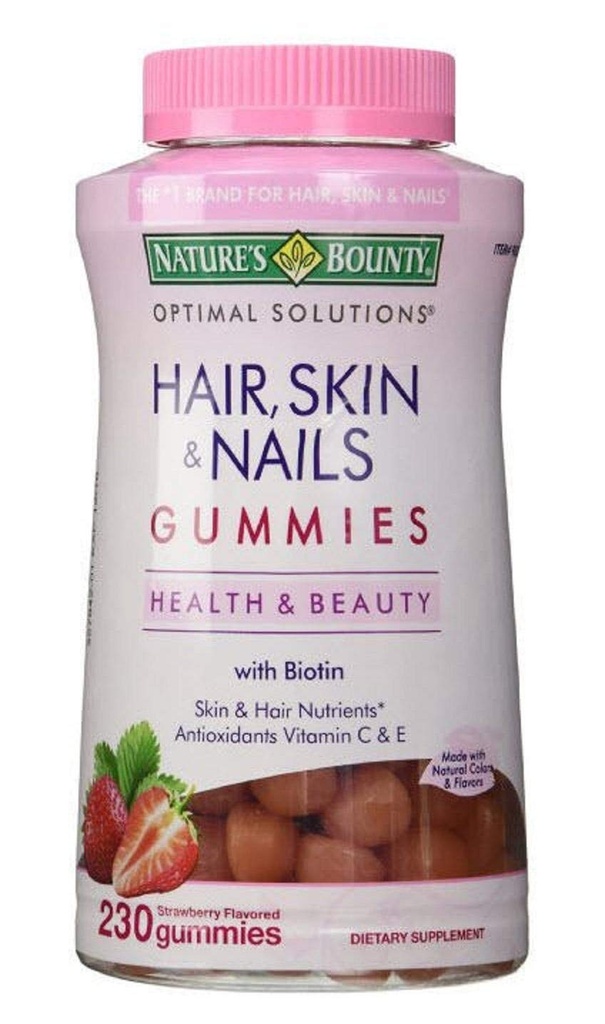 Nature's Bounty Hair Skin and Nails, 230 Gummies, 230 Count (Pack of 1)