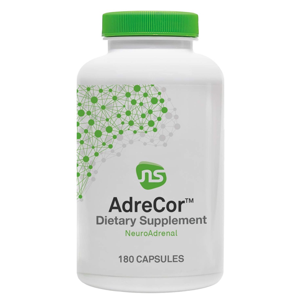 NeuroScience AdreCor - Adrenal Support & Energy Supplement mit Rhodiola Rosea, Vitamin B6 & Green Tea Extract - Hilft, Fatigue & Brain Fog zu reduzieren, fördert Stimmung & Stress Management (180 Kapseln)