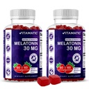 Vitamatic Sugar Free Melatonin 30mg pro Gummy - 60 Portionen - 60 Vegetarische Gummis - Non-Habit Forming Supplement (60 Count (Paket von 2))