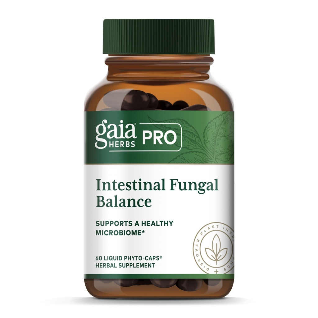 Gaia Herbs Pro Intestinal Fungal Balance - Digestion Support Supplement* - Cleanse Support Supplement* mit Holy Basil Leaf, Cinnamon Bark & Oregon Grape Root - 60 Liquid Phyto-Caps (60 Servietten)