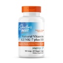 Doctor's Best Natural Vitamin K2 MK-7 Plus D3, unterstützt Gewebe, Arterie, & Knochen Gesundheit, Non-GMO, Glutenfrei, Sojafrei, Vegetarisch 60 Veggie Caps