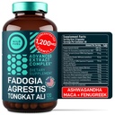 Fadogia Agrestis et Tongkat Ali Supplément - 600mg Fadogia Agrestis pour hommes, 500mg Longjack Tongkat Ali, Complexe Ashwagandha Maca Fenugreek - Force musculaire, énergie, soutien de l'humeur - 120 Capsules