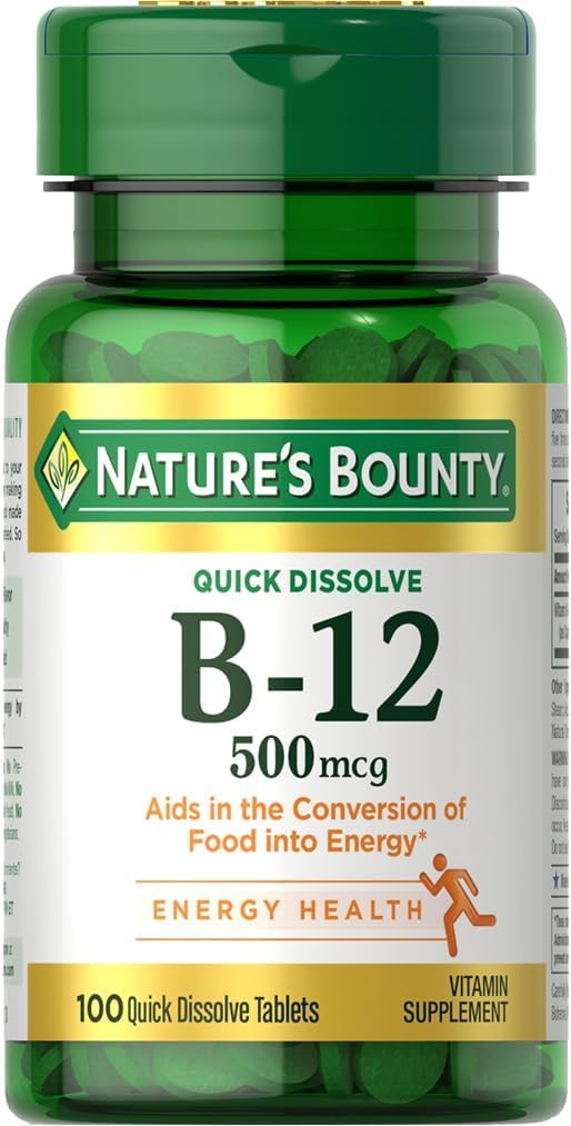 Nature's Bounty Vitamine B-12 500 Mg, 100 Compte