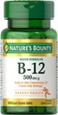 Nature's Bounty Vitamine B-12 500 Mg, 100 Compte