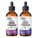 Wild & Organic Milk Thistle Tinkture 4 fl oz & Liver Cleanse Tinktur 4 fl oz